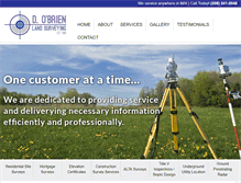 Tablet Screenshot of dennisobrienlandsurveying.com